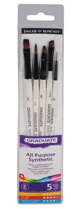 Daler Rowney Graduate Brushes Short Handle Synth Selection Set - Al Masam Stationery LLC